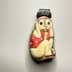 Hear No Evil Monkey Pendant - 925, Bone?